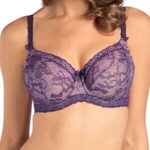 Fantasie Women's Susanna Underwire Side Support Bra Size 32E Purple Lace Comfort